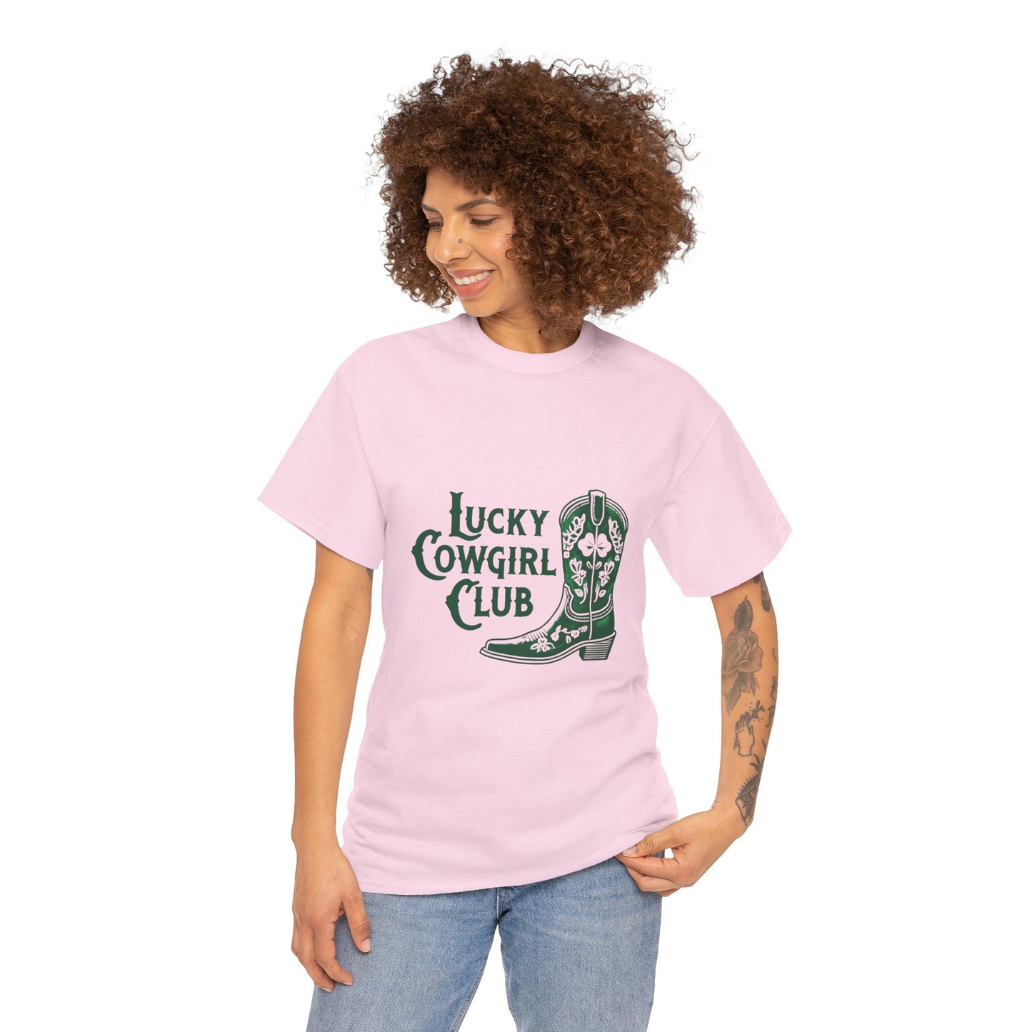 Lucky Cowgirl Club Tee, Western Themed T-Shirt