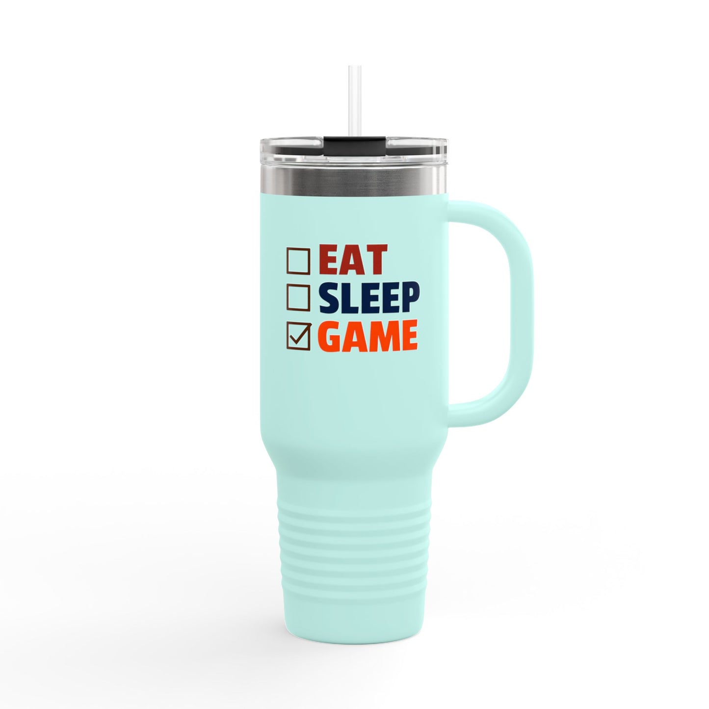 Insulated Travel Mug, 40oz - Eat Sleep Game