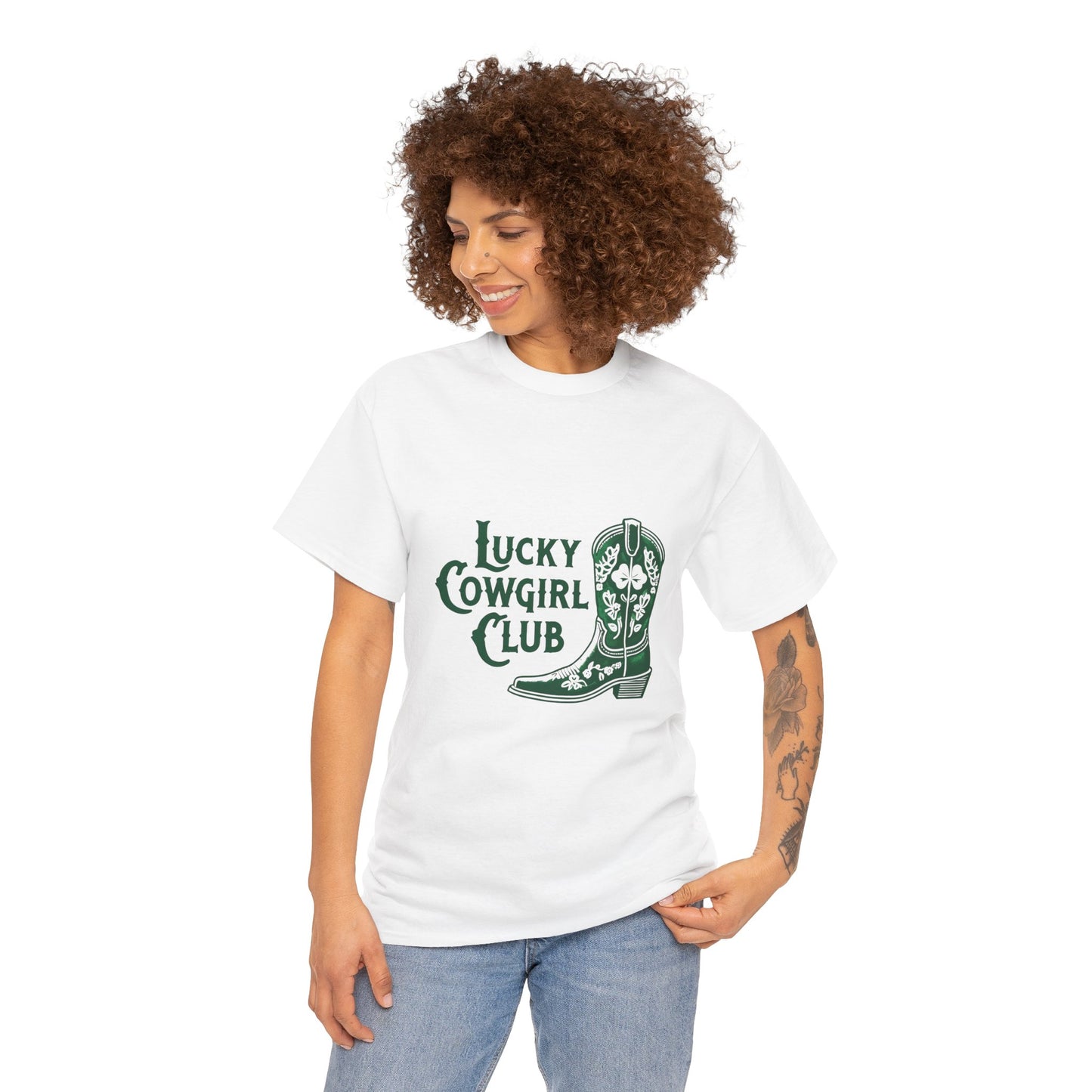 Lucky Cowgirl Club Tee, Western Themed T-Shirt