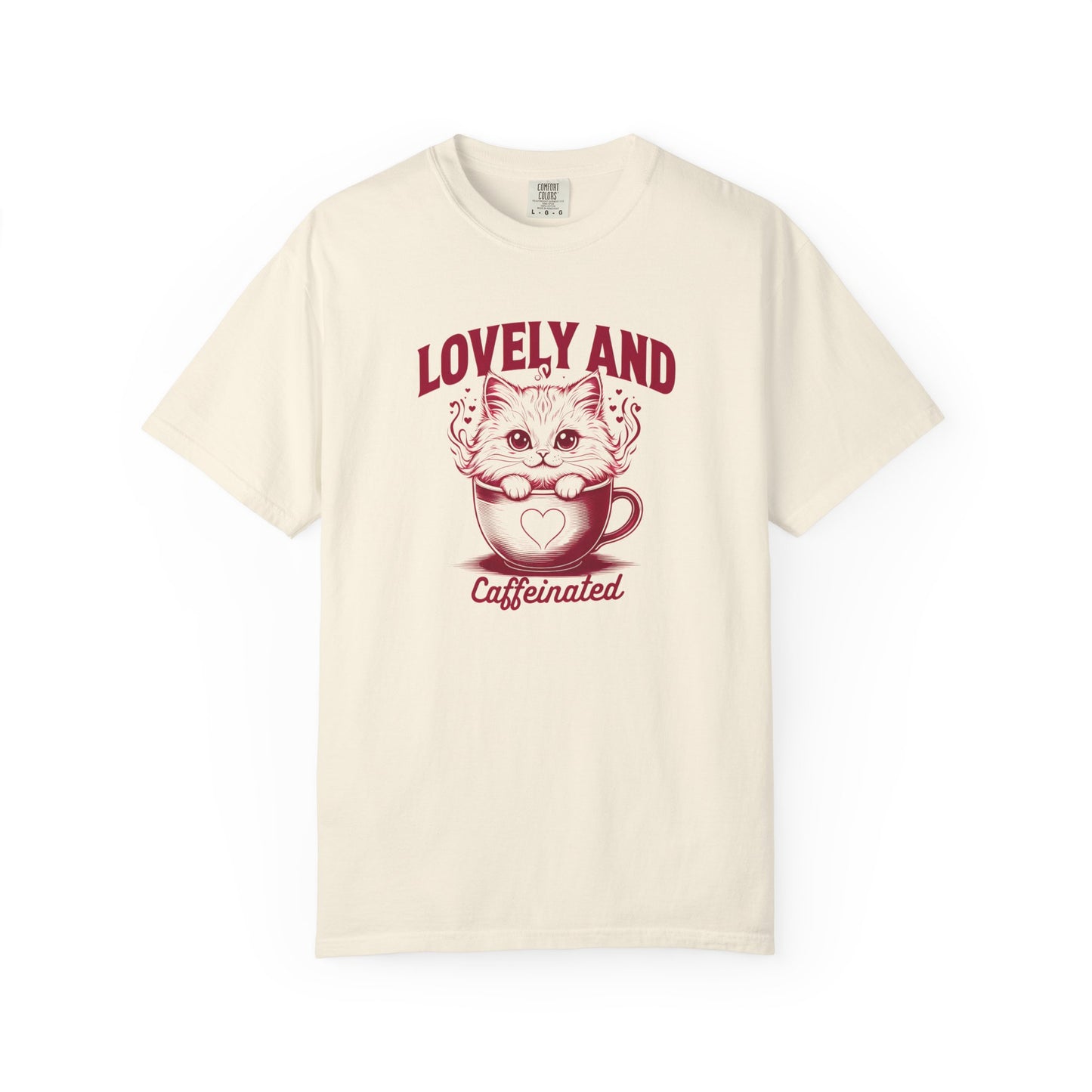 Cute Cat Caffeinated T-Shirt, Funny Cat Shirt