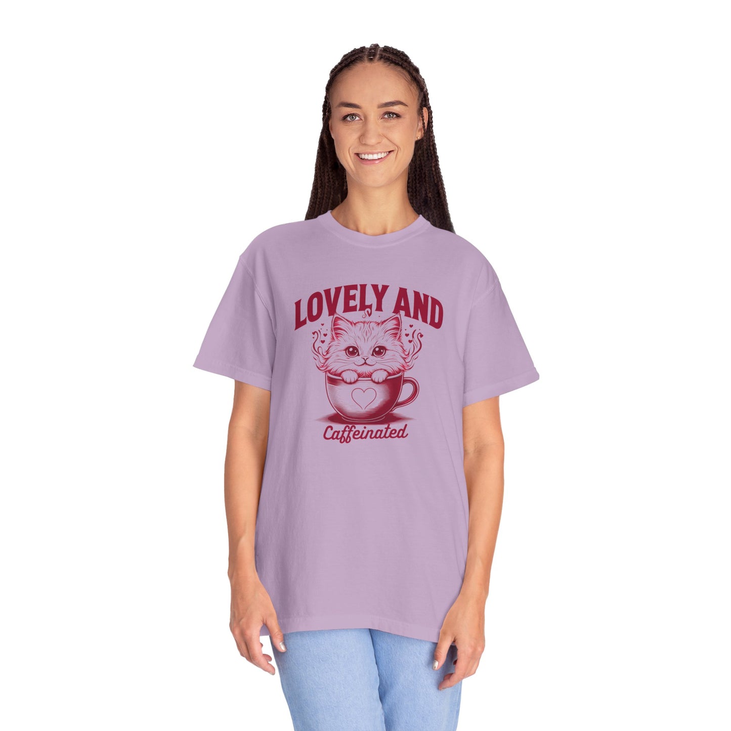 Cute Cat Caffeinated T-Shirt, Funny Cat Shirt