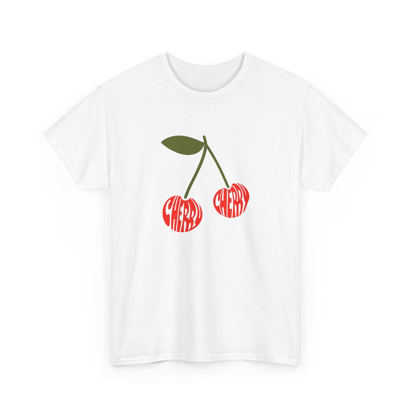Cherry Print Unisex Tee, Cute Graphic
