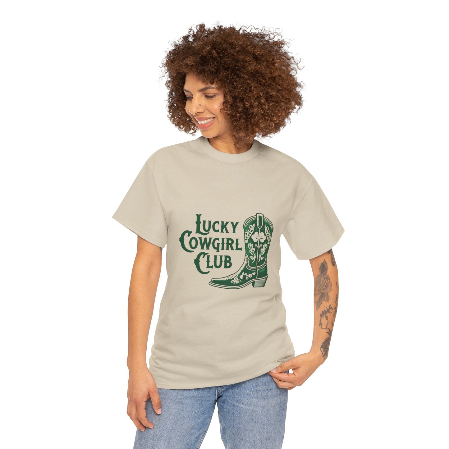 Lucky Cowgirl Club Tee, Western Themed T-Shirt
