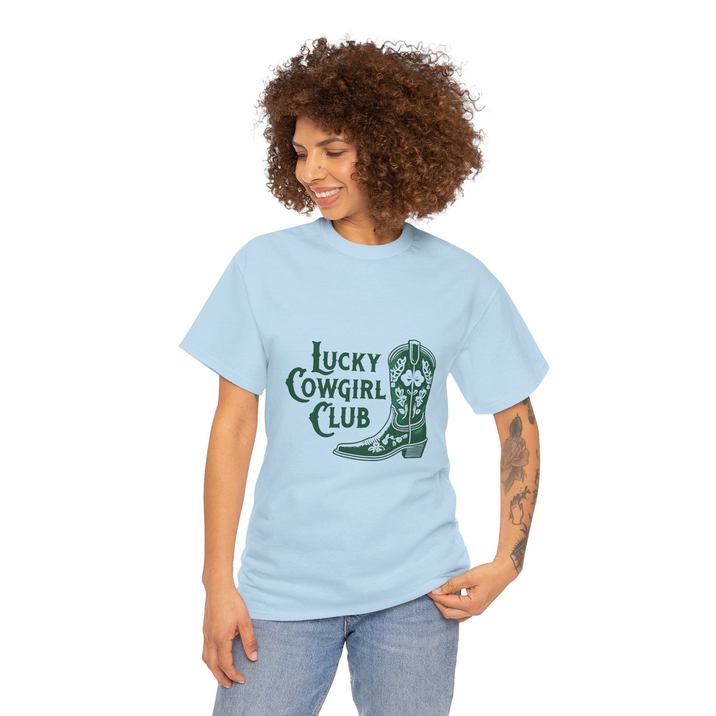 Lucky Cowgirl Club Tee, Western Themed T-Shirt
