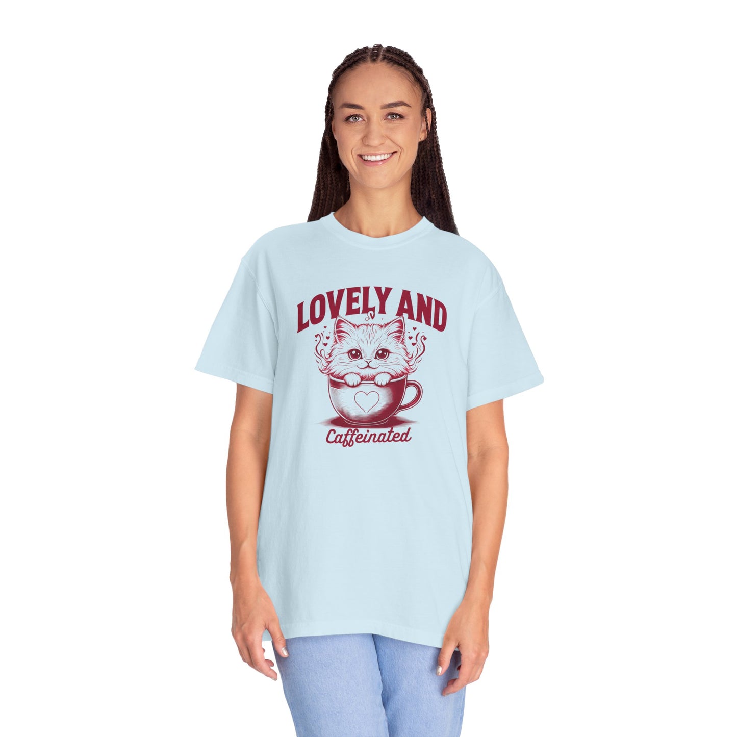 Cute Cat Caffeinated T-Shirt, Funny Cat Shirt