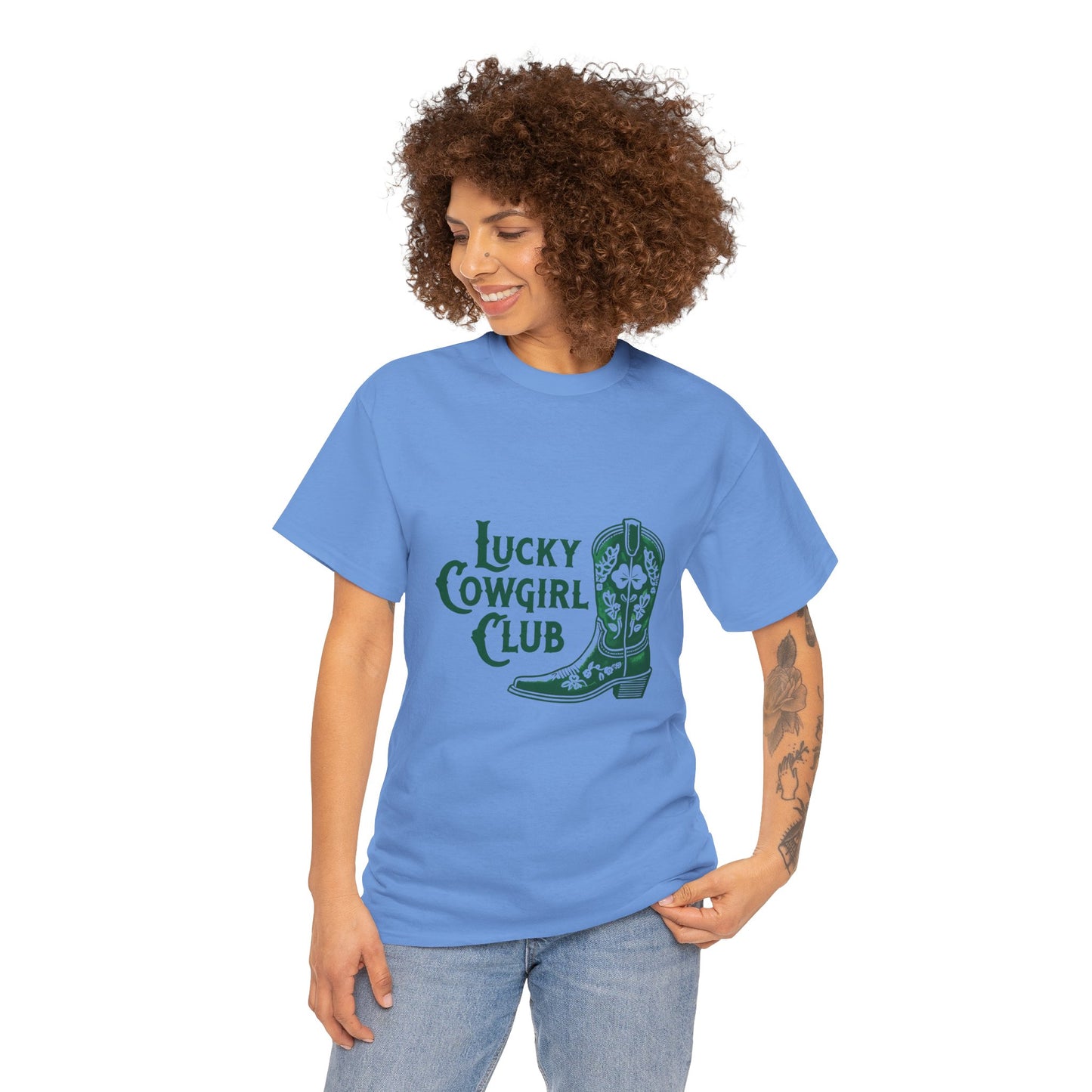 Lucky Cowgirl Club Tee, Western Themed T-Shirt