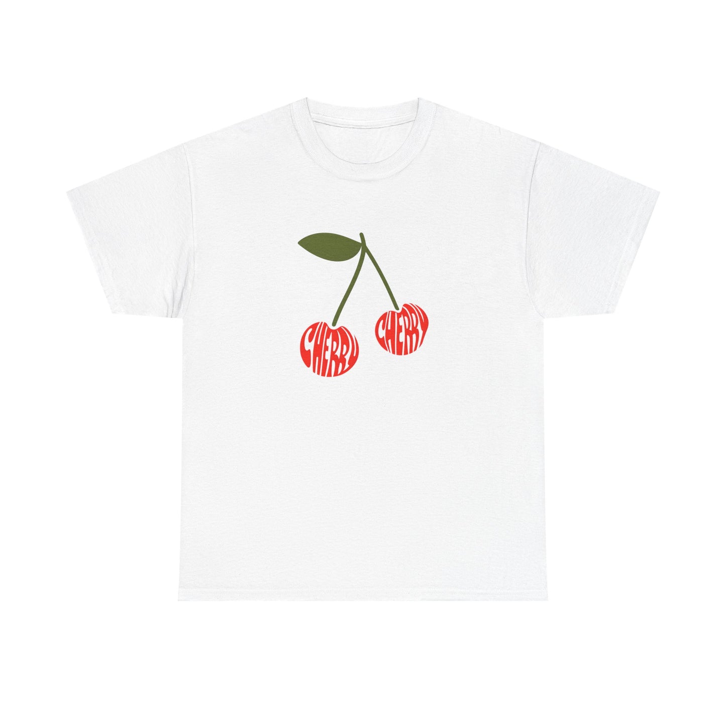 Cherry Print Unisex Tee, Cute Graphic