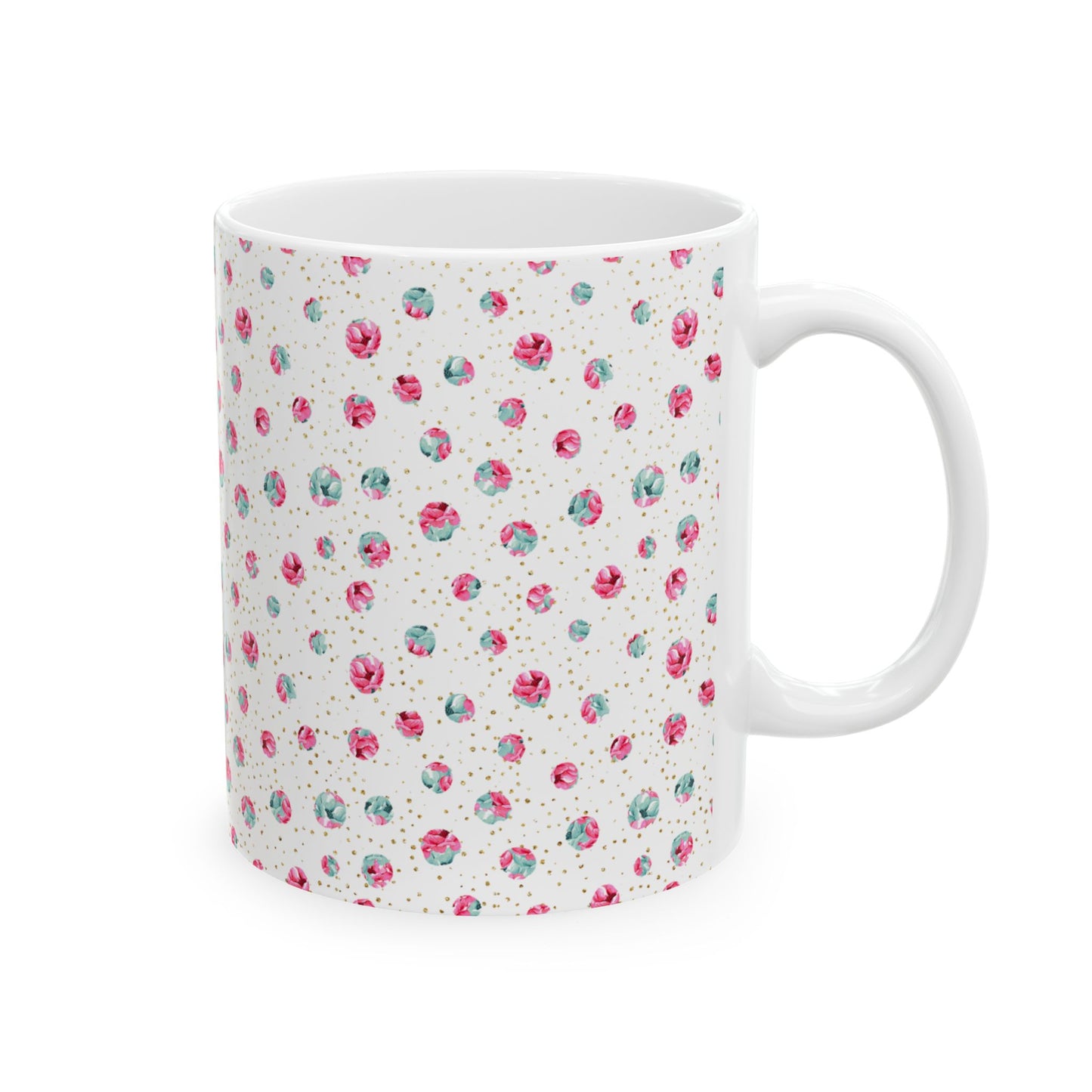 Floral Pattern Ceramic Mug