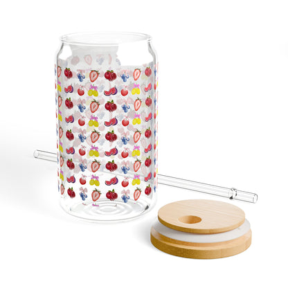 Colorful Fruit Sipper Glass