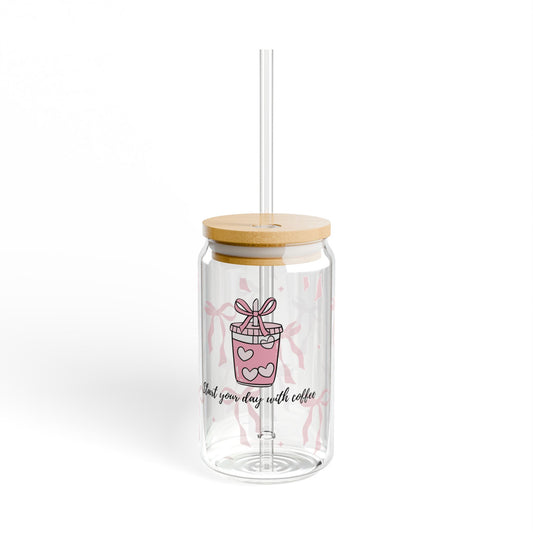 Cute Sipper Glass with Straw