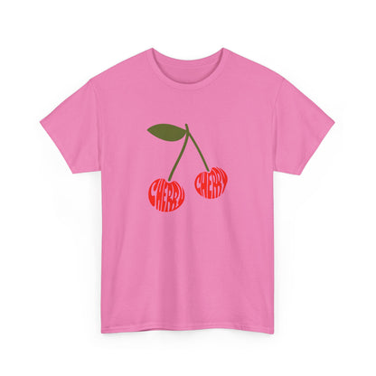 Cherry Print Unisex Tee, Cute Graphic