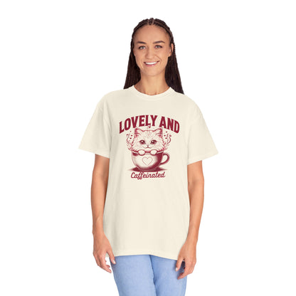 Cute Cat Caffeinated T-Shirt, Funny Cat Shirt