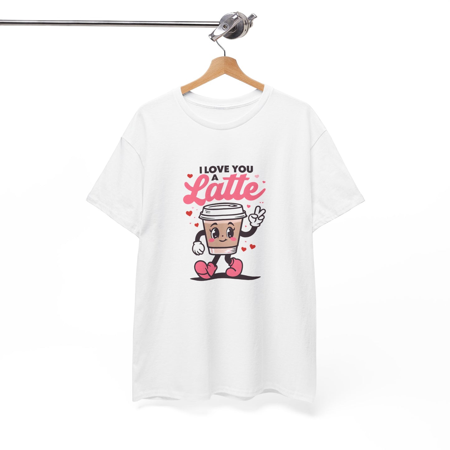 Cute Coffee Lover Tee, I Love You a Latte Shirt