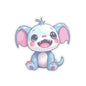 Cute Cartoon Elephant Kiss-Cut Stickers