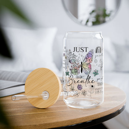 Just Breathe Sipper Glass