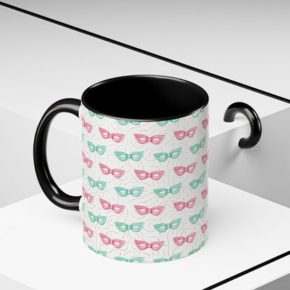 Colorful Glasses Accent Coffee Mug