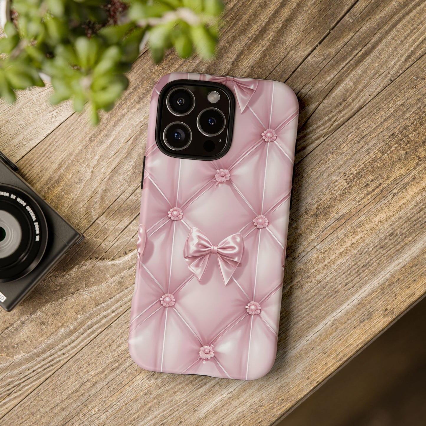 Elegant Pink Bow Phone Case