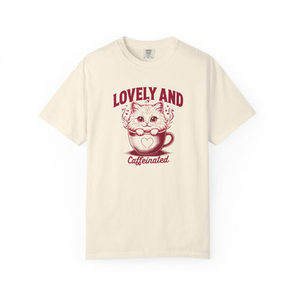 Cute Cat Caffeinated T-Shirt, Funny Cat Shirt