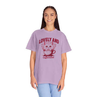 Cute Cat Caffeinated T-Shirt, Funny Cat Shirt