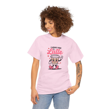 Cute Coffee Lover Tee, I Love You a Latte Shirt