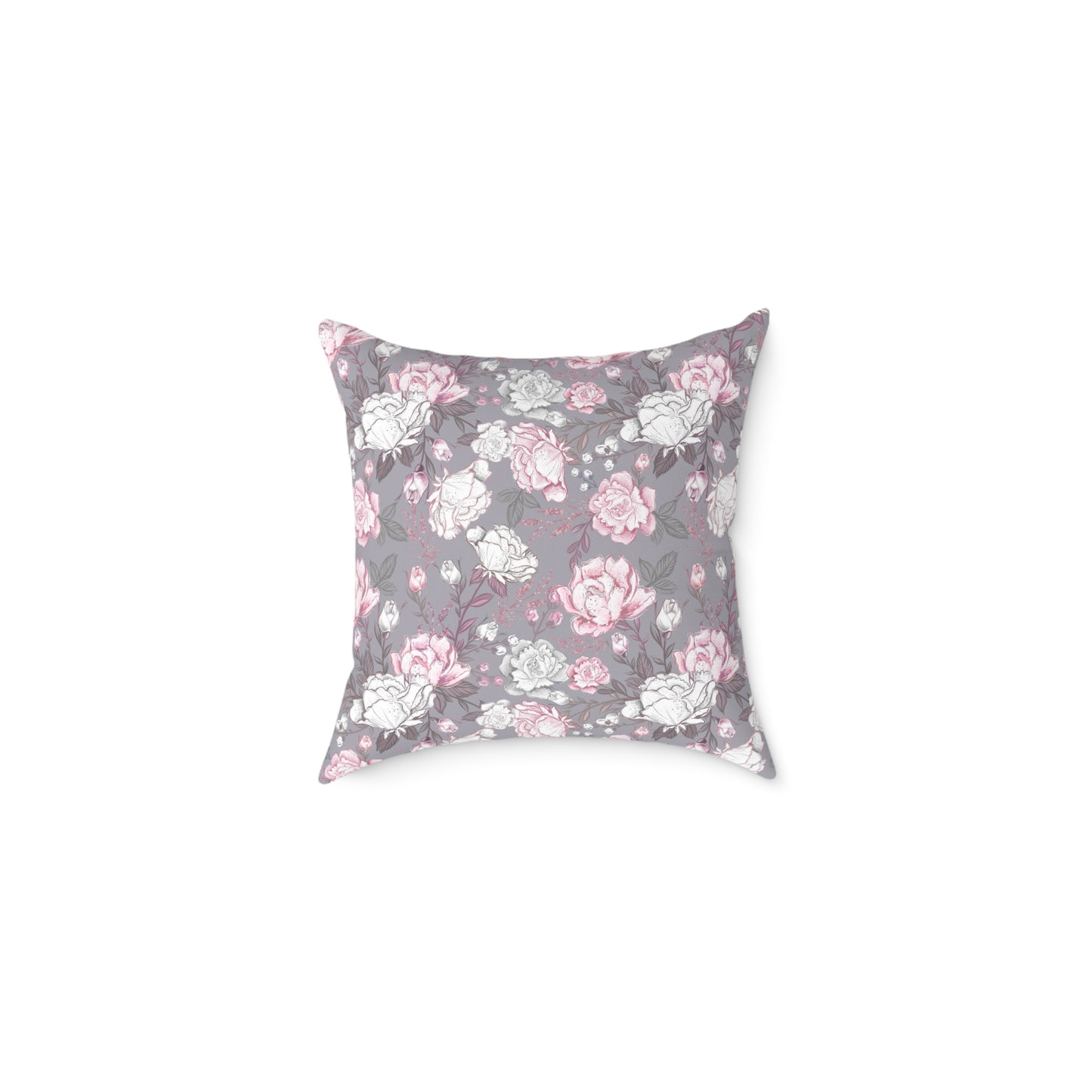 Elegant Floral Square Pillow
