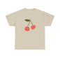 Cherry Print Unisex Tee, Cute Graphic