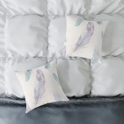 Soft Feather Square Throw Pillow