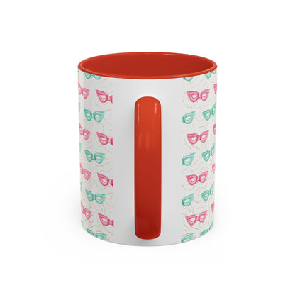 Colorful Glasses Accent Coffee Mug