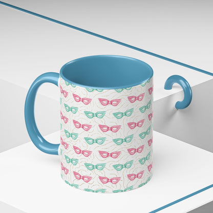 Colorful Glasses Accent Coffee Mug