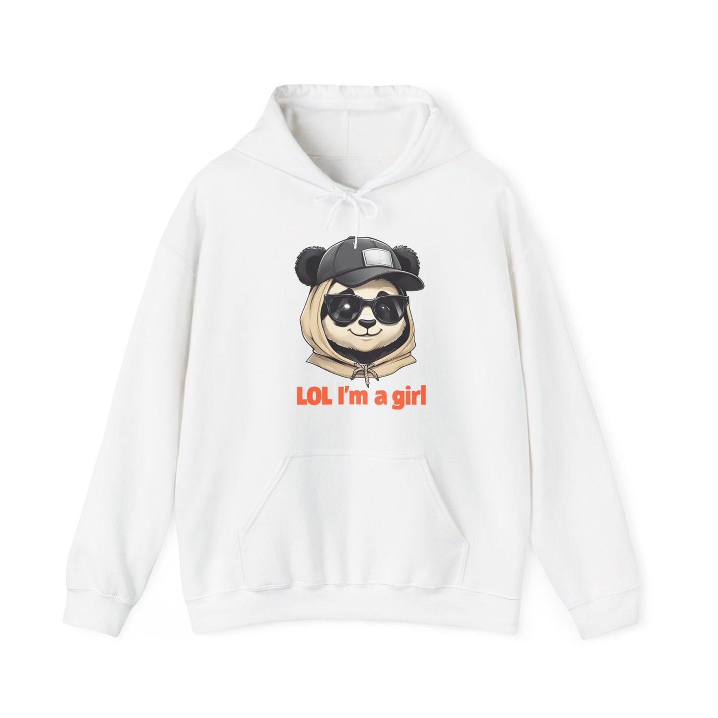 LOL I'm a Girl Panda Hoodie, Cute Sweatshirt
