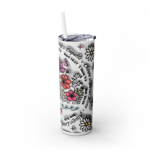 Colorful Inspirational Skinny Tumbler