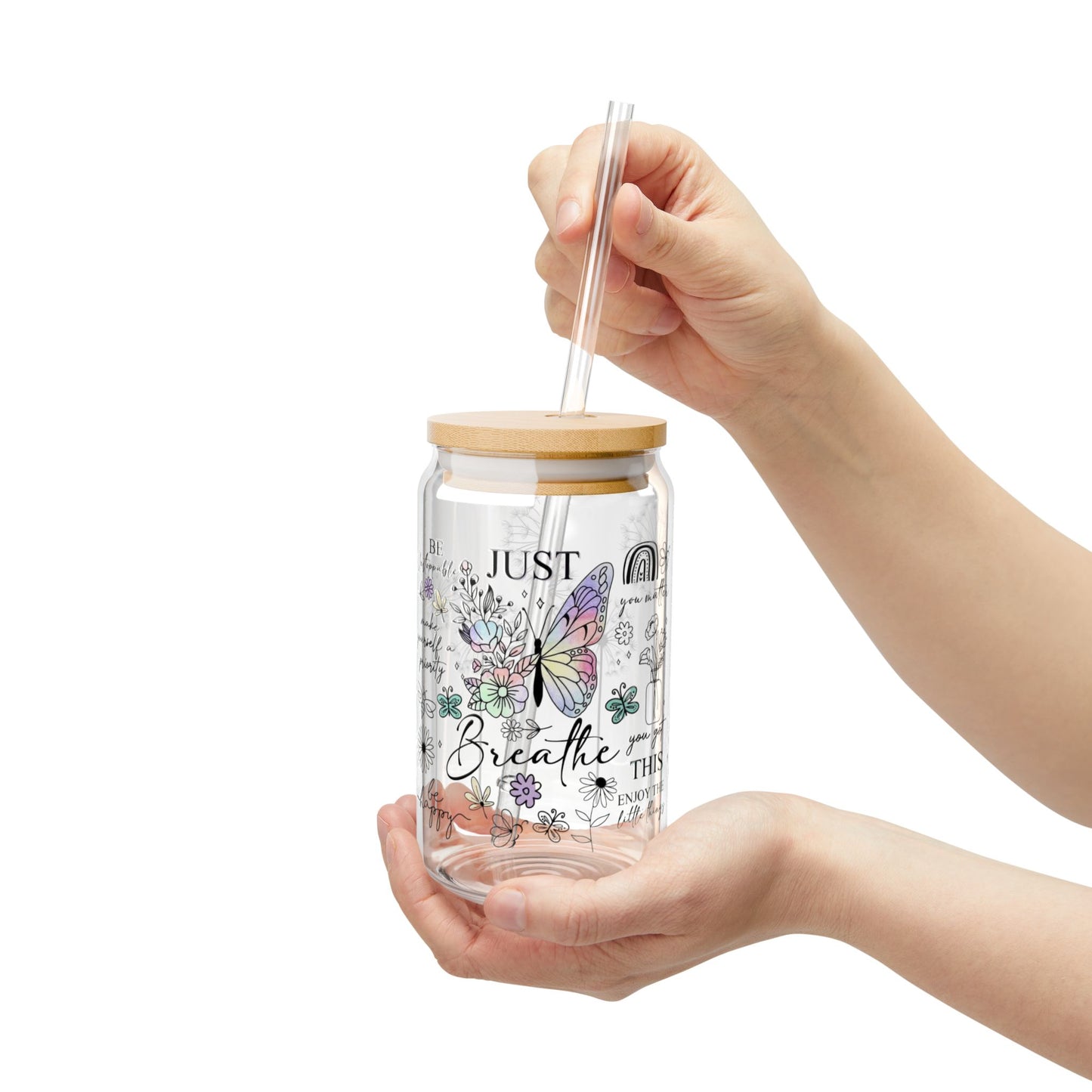Just Breathe Sipper Glass