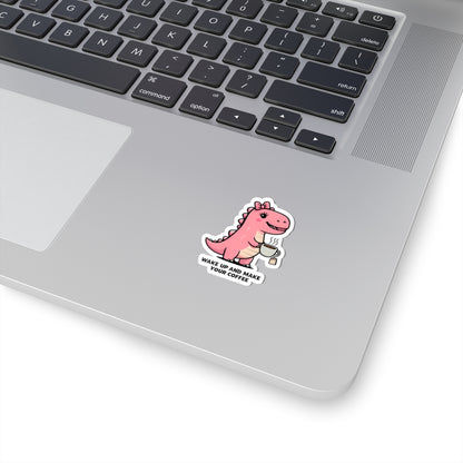 Cute Dinosaur Coffee Kiss
