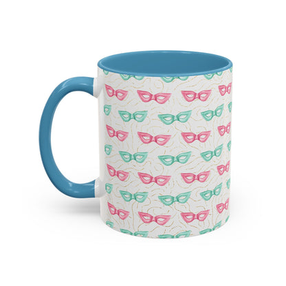 Colorful Glasses Accent Coffee Mug