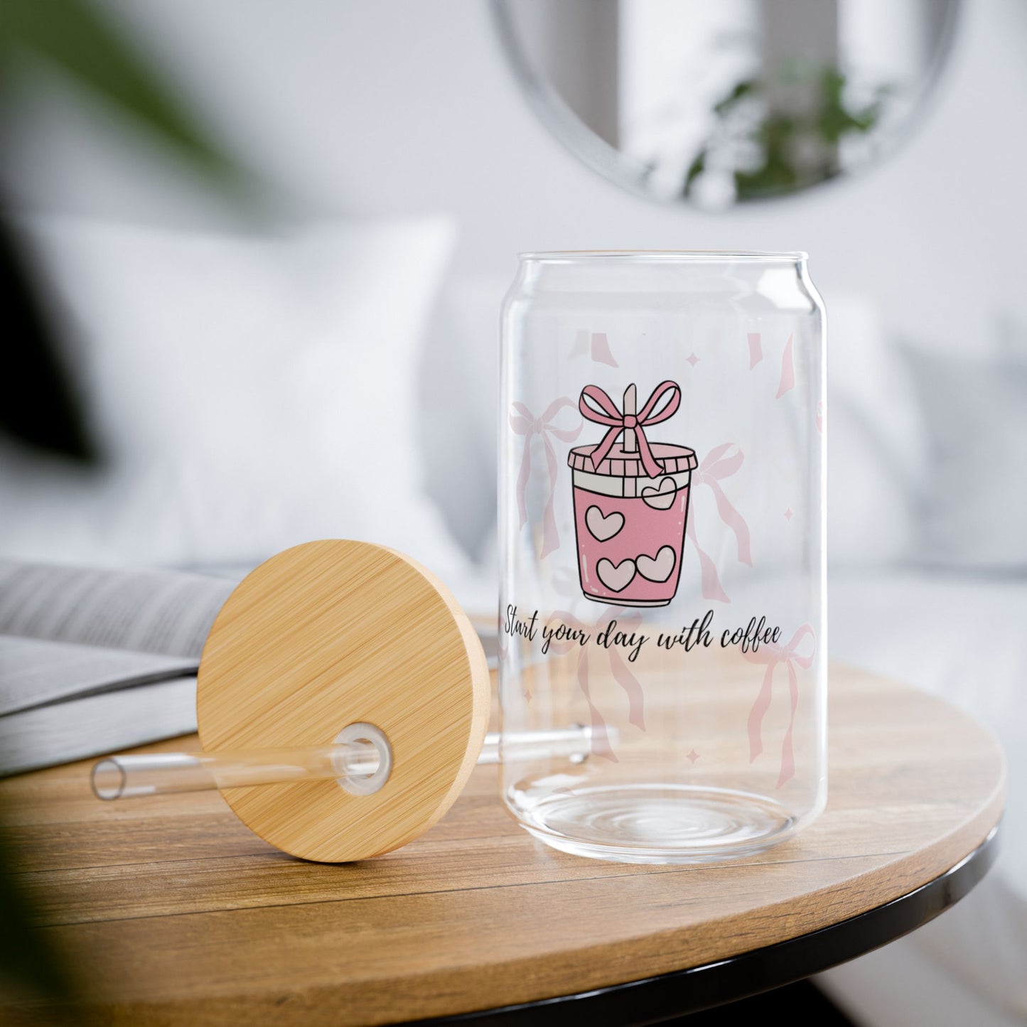 Cute Sipper Glass with Straw
