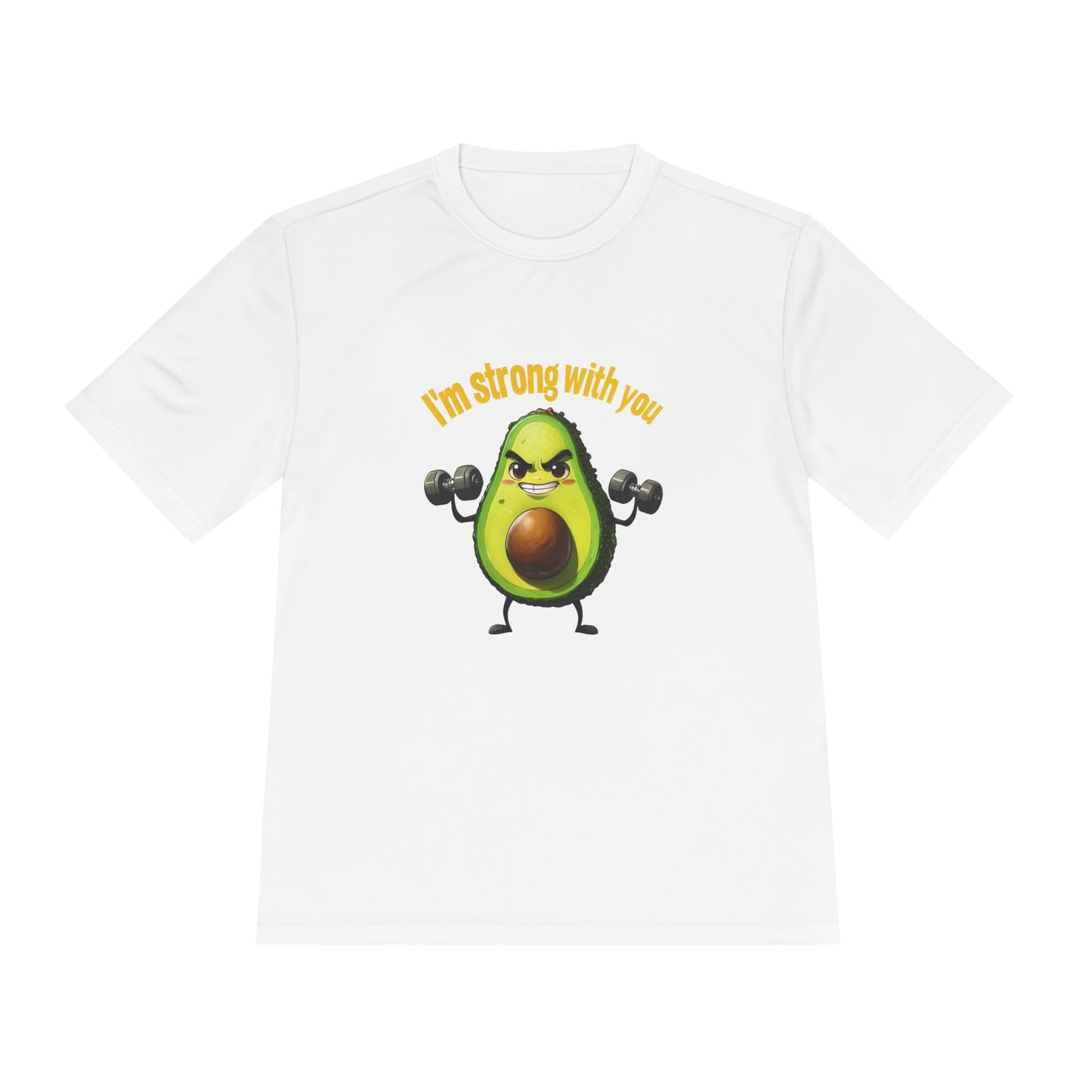 Strong Avocado Moisture Wicking Tee, Fitness Shirt