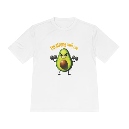 Strong Avocado Moisture Wicking Tee, Fitness Shirt