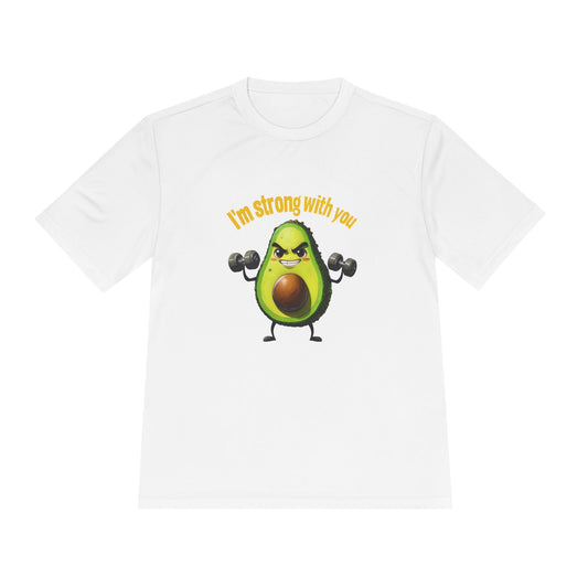 Strong Avocado Moisture Wicking Tee, Fitness Shirt