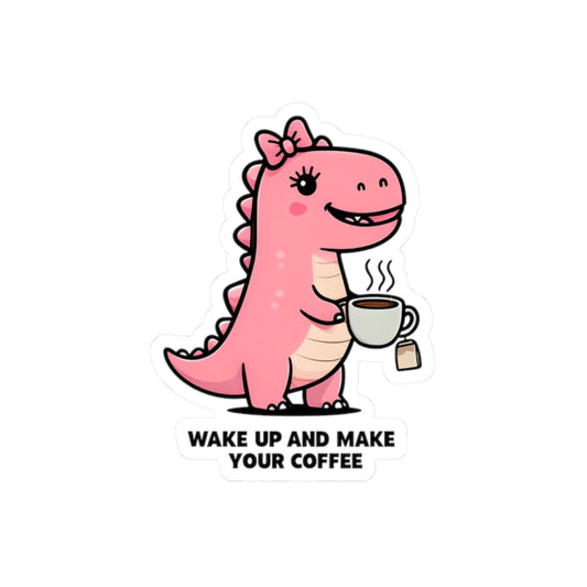 Cute Dinosaur Coffee Kiss