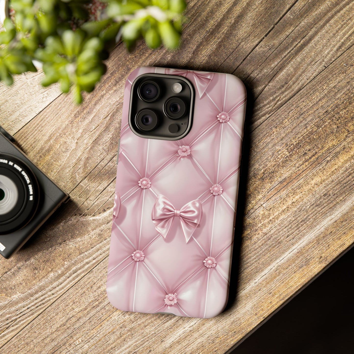 Elegant Pink Bow Phone Case
