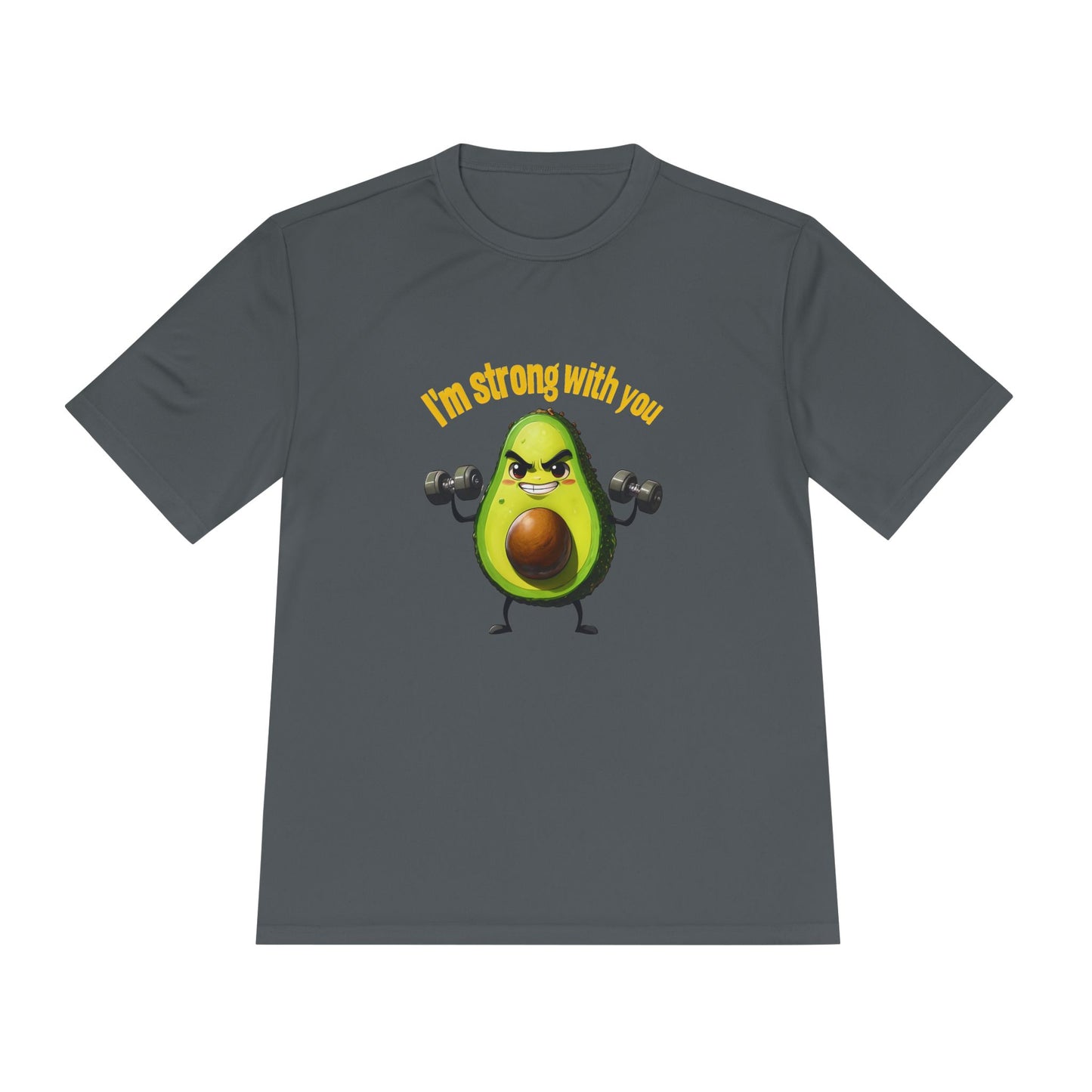 Strong Avocado Moisture Wicking Tee, Fitness Shirt