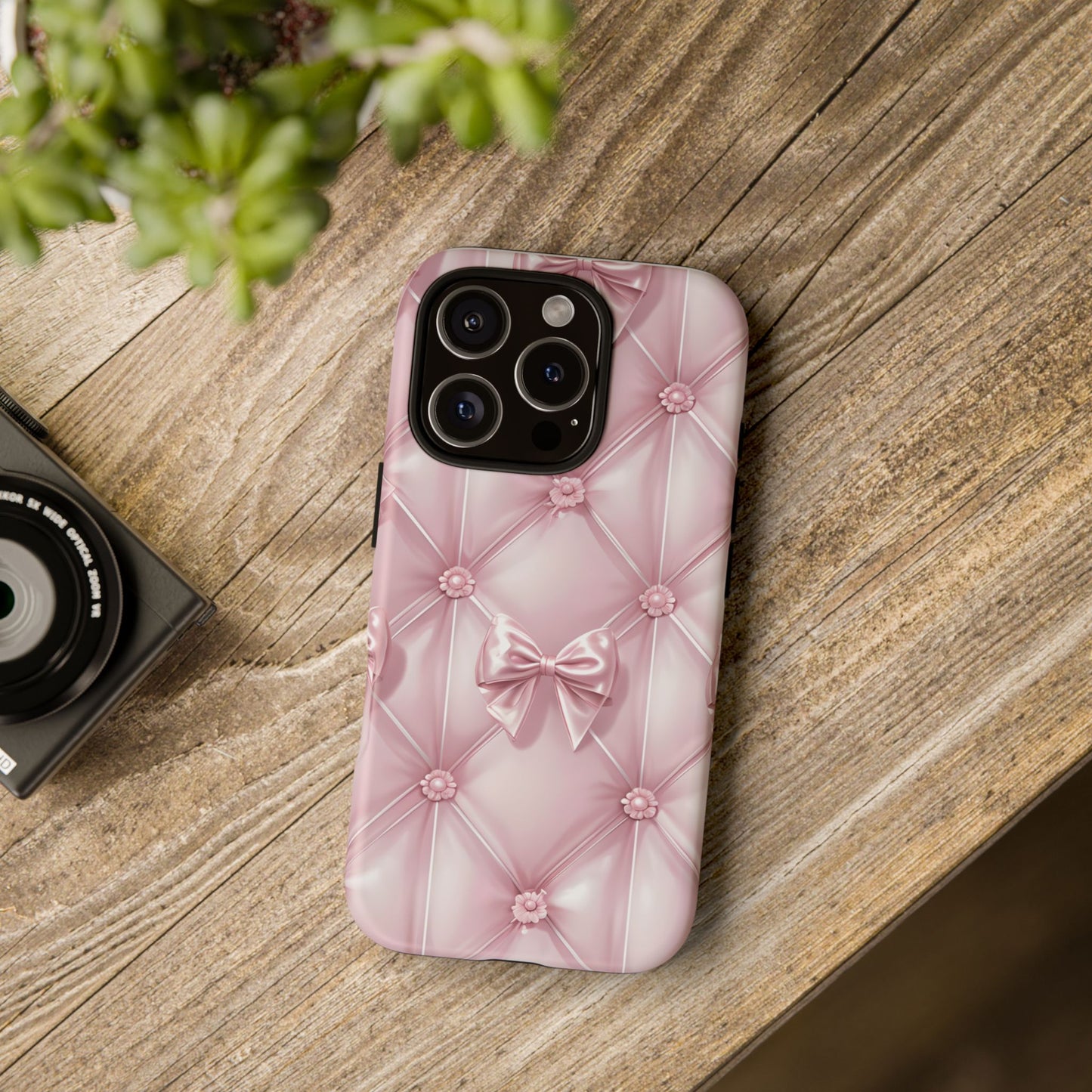 Elegant Pink Bow Phone Case