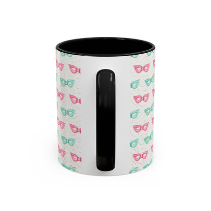 Colorful Glasses Accent Coffee Mug