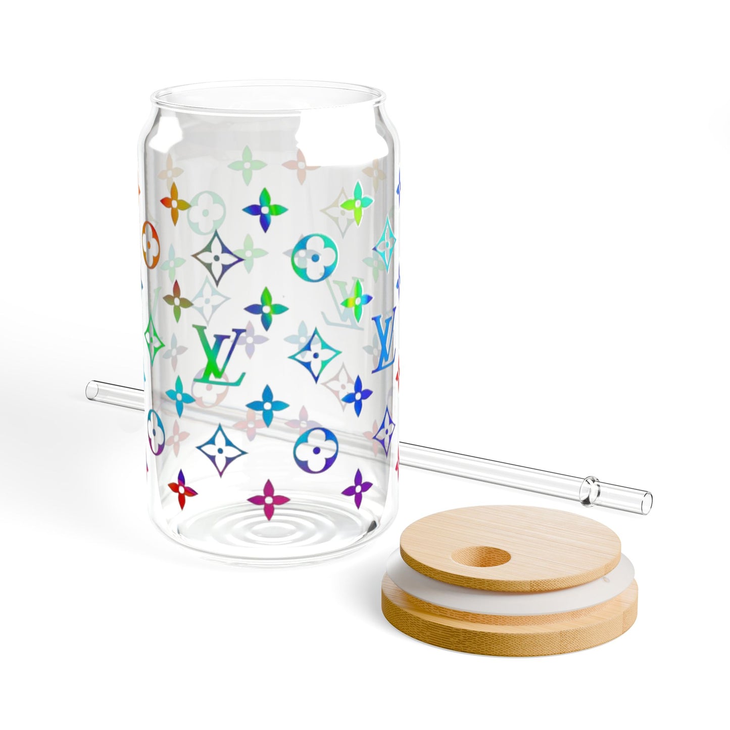 Luxury Rainbow Sipper Glass