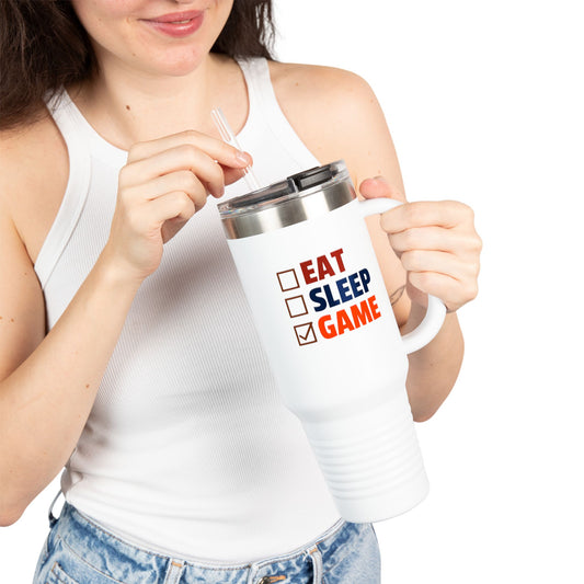 Insulated Travel Mug, 40oz - Eat Sleep Game