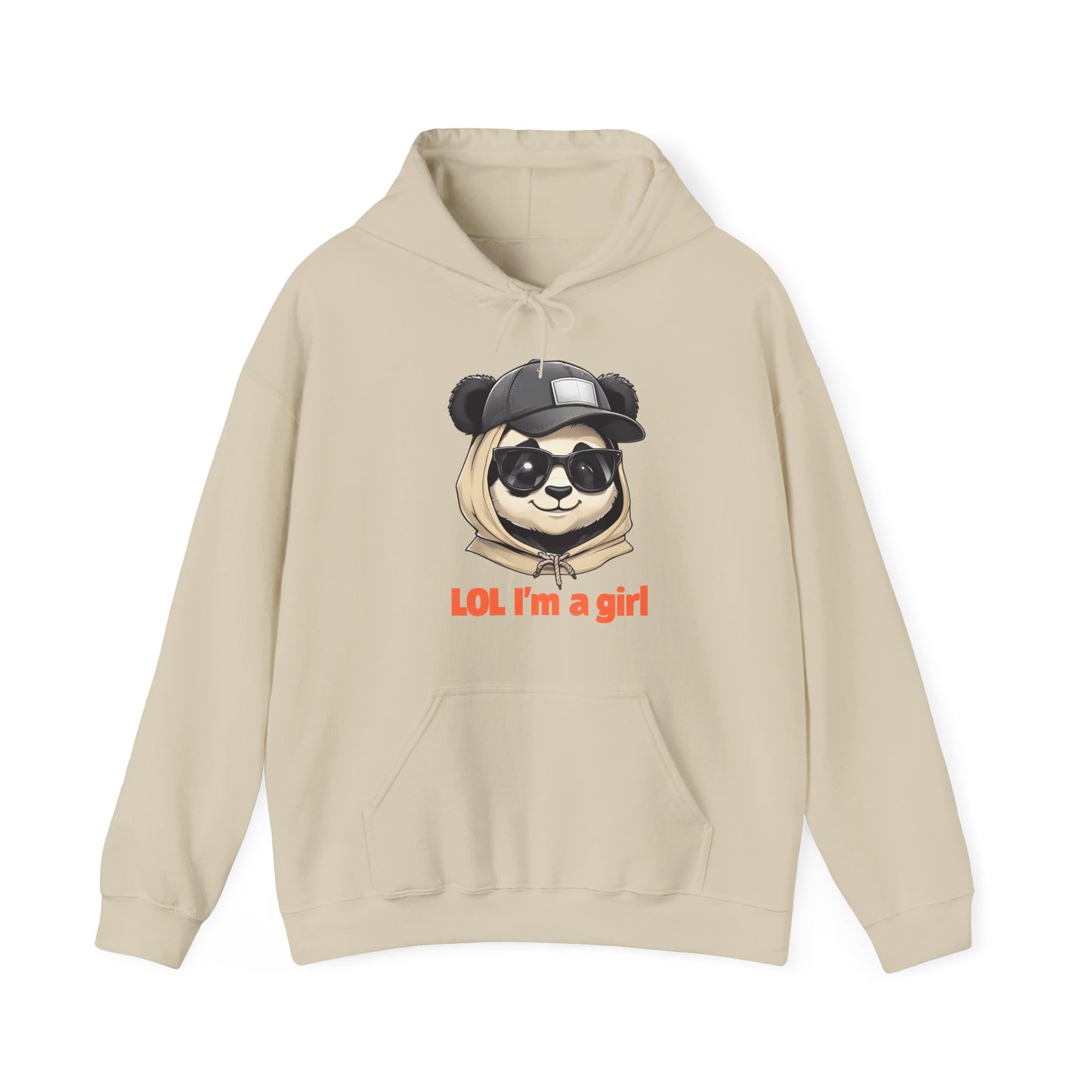 LOL I'm a Girl Panda Hoodie, Cute Sweatshirt