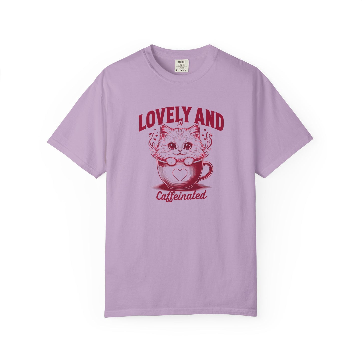 Cute Cat Caffeinated T-Shirt, Funny Cat Shirt