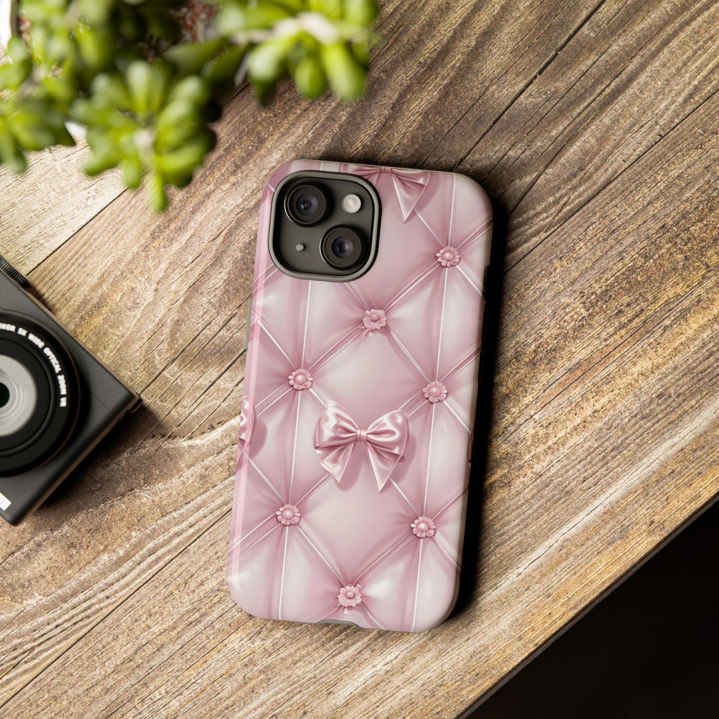 Elegant Pink Bow Phone Case