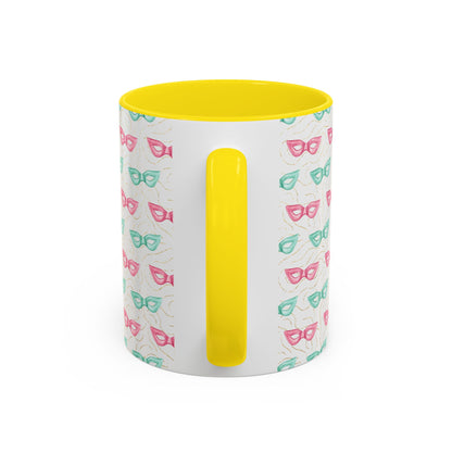 Colorful Glasses Accent Coffee Mug