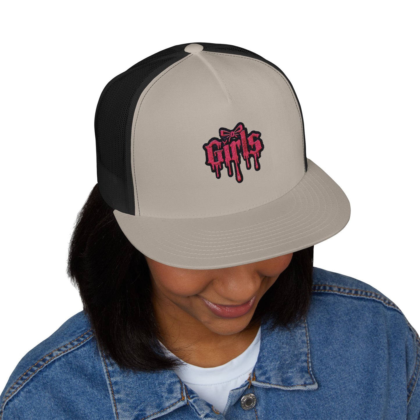 Embroidered 5 Panel Trucker Cap Cool